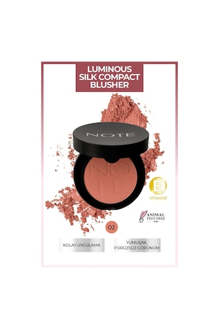 Note Cosmetique Luminous Silk Compact Blusher Toz Allık - 02 Pink In Summer
