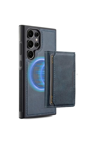 Teleplus Samsung Galaxy Uyumlu S23 Ultra Kılıf Pollux L2 Serisi Mıknatıslı Kartlıklı 2-1 Kapak