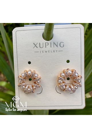 Xuping Taşlı İnci Detaylı Küpe - Kp00206 Diğer