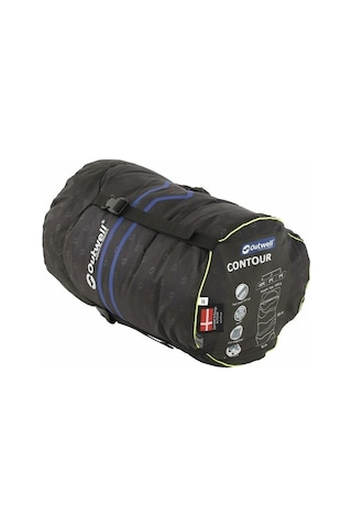 Outwell Contour Black Yazlık Ve Kışlık Taraflı -13 C 1500gr Geniş Uyku Tulumu Siyah Sağ Fermuar 2304 230431 Çok Renkli