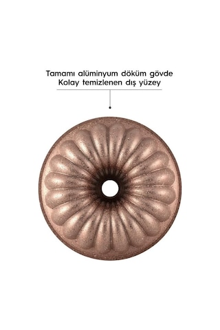 Nehir Açelya Rose Gold Döküm Kek Kalıbı 25cm Rose Gold