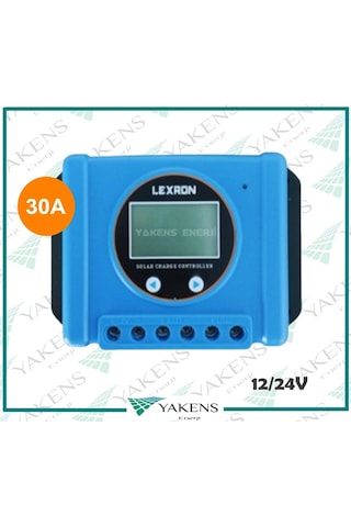 Lexron 30 Amper 12/24V Solar Pwm Şarj Kontrol Cihazı 30A 12/24 Volt Regülatör