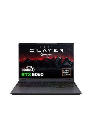 Game Garaj Slayer R9T-5060 C1 R9-8945HX 32 GB 1 TB SSD RTX5060 16" Dos Dizüstü Bilgisayar