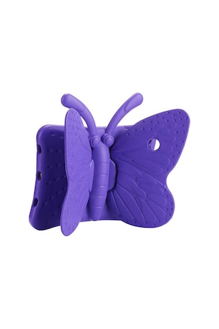 Ardemix Apple Uyumlu iPad Mini 2. Nesil Butterfly Standlı Tablet Kılıf-mor Tablet Kılıfı