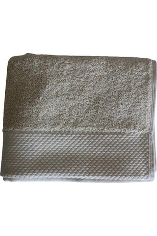 40x60 Pamuklu Jakarlı Bukle Havlu Bordürlü El Yüz Mutfak Havlusu Bej