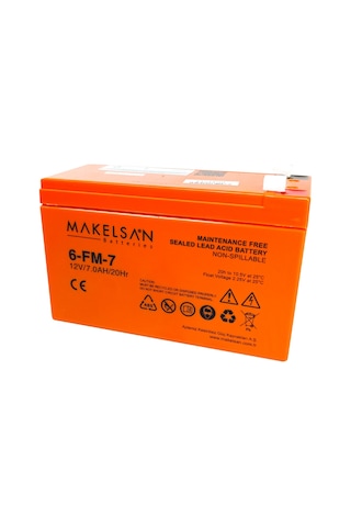 Makelsan 12v 7ah, Bakımsız, Kuru Akü. Ups İçin Uygundur