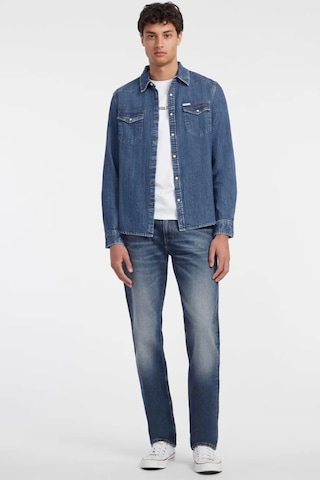 Guess Erkek Mavi Slim Uzun Kol Denim Gömlek Mavi