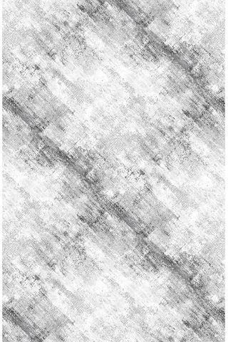 Raschel Carpet Çizgi Desenli Gri Kaymaz Taban Kalın Peluş Halı - Yolluk Yüksek Kalite Gri