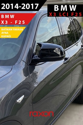 Bmw X3 Lcı F25 2014 2017 Batman & Yarasa Ayna Kapağı Parlak Piano Black Sport