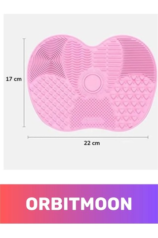 Özel Tasarım Pratik Silikon Yıkanabilir Kurutulabilir Makyaj Fırçası Süngeri Temizleme Matı Aparatı Çok Renkli