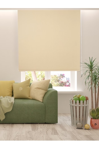 Br Perle Açık Bej Rengi Düz Mekanize Stor Perde Yüksek Kalite Metropol Serisi Açık Bej