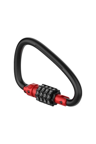 Moveevo Kırmızı Çok İşlevli Taşınabilir Montaj Kilit, Bisiklet-elektrikli Araç-kask-koli İçin Şifreli Askı Kilit