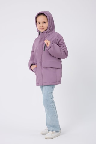 Freemen Kürklü Su ve Rüzgar Geçirmez Kapüşonlu 3 Kışlık Kız Çocuk Mont - Lila