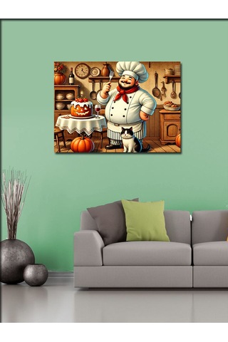 Kanvas Tablo Şef Ve Kabak Tatlısı 100cmx140cm