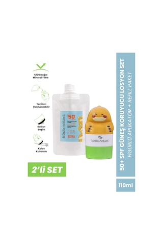 Bade Natural Çocuk Güneş Koruyucu Losyon Refill + Aplikatör Set