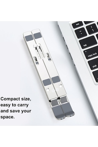 Novahub 7 Seviye Ayarlanabilir Alüminyum Laptop Standı - Ergonomik, Taşınabilir, Isınma Önleyici Stand