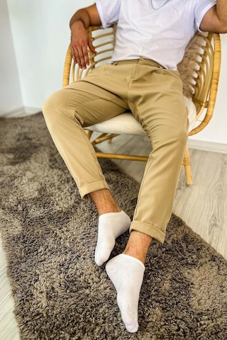 Saklımoda Chekcich Jogger Pantolon Bej Çok Renkli