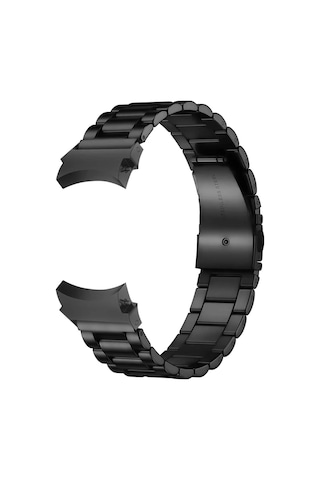 Forzacase Samsung Galaxy Watch 6 Classic 47mm İle Uyumlu Metal Baklalı Kordon Kayış - Fc790 Siyah