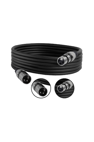 Midex Mxl-5m-bk Kaliteli Xlr To Xlr 5 Mt. Mikrofon Kablosu