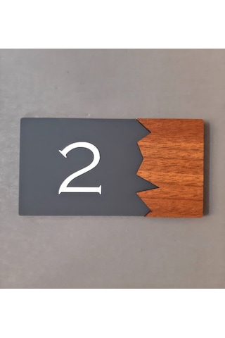 Wooden Serisi Pleksi Kapı Numarası (512038215)