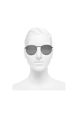 Thentech Oval Siyah Cam Unisex Polarize Kadın Ve Erkek Güneş Gözlüğü Mo14 Siyah