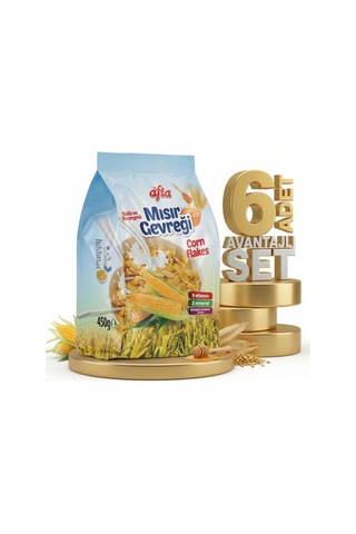 Afia Ballı Ruşeymli Mısır Gevreği 6x450 Gr