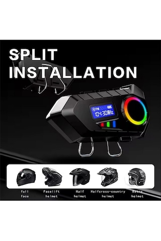Y30 Kask Kulaklık Bluetooth Motosiklet Kulaklık Rgb Radyolu Intercom