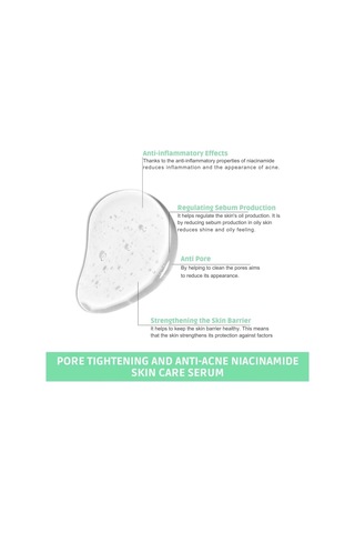 Akne Ve Sivilce Karşıtı Siyah Nokta Önleyici Niacinamide Cilt Bakım Serumu 30 Ml