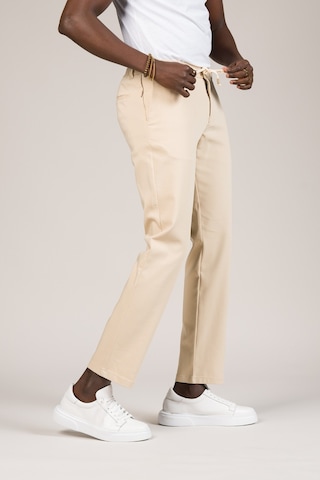 Akçaylar Regular Fit Beli İplikli Ve Lastikli Likralı Pamuklu Yazlık Jogger Pantolon Krem