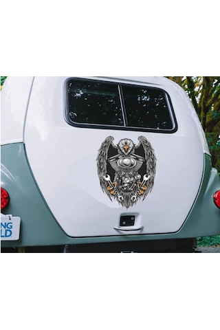 Kartal Beşiktaş V Motor Harlet Davidson Sticker - Araba Oto Motosiklet Karavan Sticker - 00249 10X8 Cm