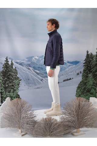 Lacivert Formunu Koruyan Regular Fit Mont 190553