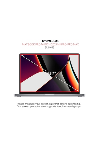 NovStrap Apple Uyumlu MacBook Pro 2021 14.2" A2442 Ekran Koruyucu