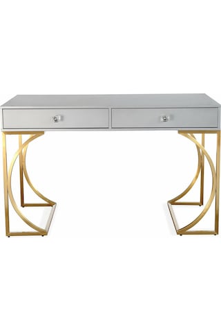 Madison Gold Metal Beyaz Çalışma Masası