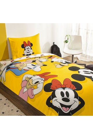 Taç Lisanslı Disney Mickey & Friends Tek Kişilik Pamuk Nevresim Takımı 000000001000050010 Çok Renkli