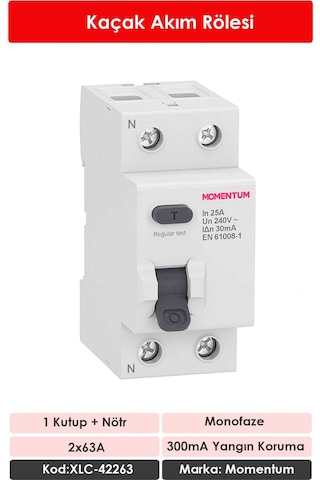 Momentum Kaçak Akım Rölesi 300ma 2x63a Xlc-42263