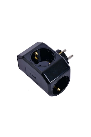 Viko Yonca Plus Üçlü Topraklı Priz Siyah - 90303004