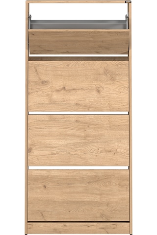 Flat Duo 4 Katlı Geniş Ayakkabılık - Florida Meşe 73x157x26 Cm Meşe