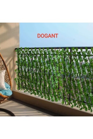 Dogant 07 Yapay Sarmaşık Ahşap Akordiyon Çit