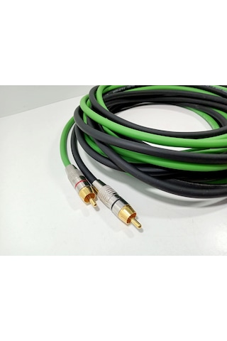 Amfi Rca Kablosu 5 Metre - El Yapımı %100 Bakır Parazit Yapmaz Pro Özel Anfi Rca Ses Kablosu