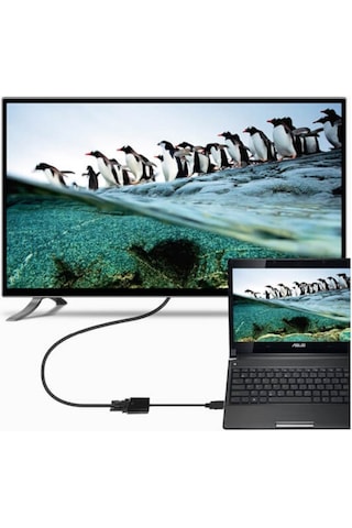 Hdmı To Vga Kablo Çevirici Dönüştürücü + Ses - Hdmi To Vga Kablo (535137212)