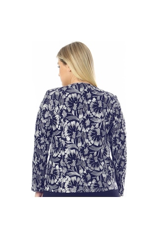 Ladies First Büyük Beden 3808 Lacivert-altın Ceket+bluz Takım 001