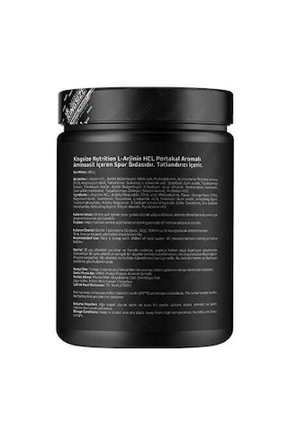 Kingsize Nutrition Arginine Complex Powder 480 Gr - Portakal