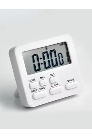 Js-303 Alarmlı Dijital Öğrenci Sınav Kronometresi 24 Saat Geri Sayım Cihazı Saat - Alarm / Kronometre Beyaz