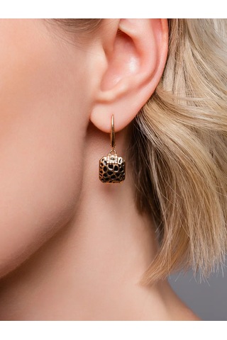 Lamponi 925 Ayar Gümüş Leopadlı Taşlı Küpeler 287321390 Altın