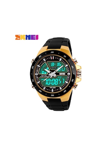 Leezsing Zamanı Yakalayan Şık Spor Saati: Suya Dayanıklı, Moda Tasarım, Altın Ve Siyah Kombinasyonlu Çok Renkli