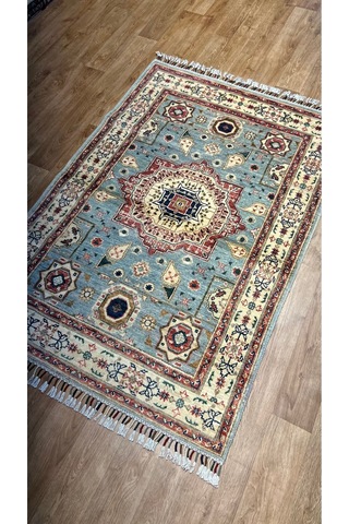 El Dokuma Afghan Halısı Çok Renkli