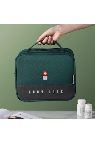 İlk Yardım Kiti Taşınabilir Küçük Tıbbi Depolama Çantası Çok Fonksiyonlu Bölme İlk Yardım Tıbbi Çanta Kampı Araç İlk Yardım Kiti Dış Mekan İlk Yardım Tıbbi Çantası Taşınabilir Seyahat Tıbbi Depolama Çantası Ev Gri
