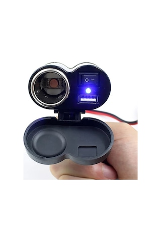 Motosiklet Çakmaklık/Usb Şarj Soketi 12V Su Geçirmez Kar-