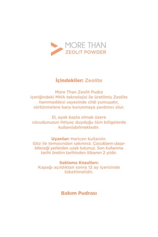 More Than Zeolit Pudra 85gr