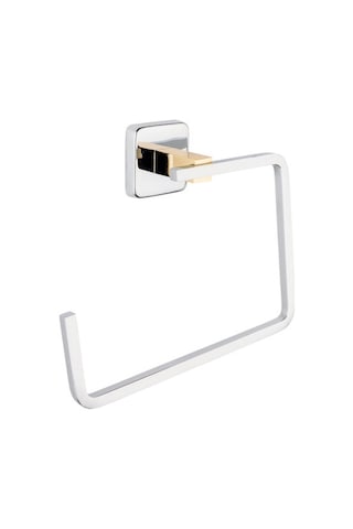 Monavit Ivory Altın Gold Pirinç Banyo Yuvarlak Havluluk A10307 Altın